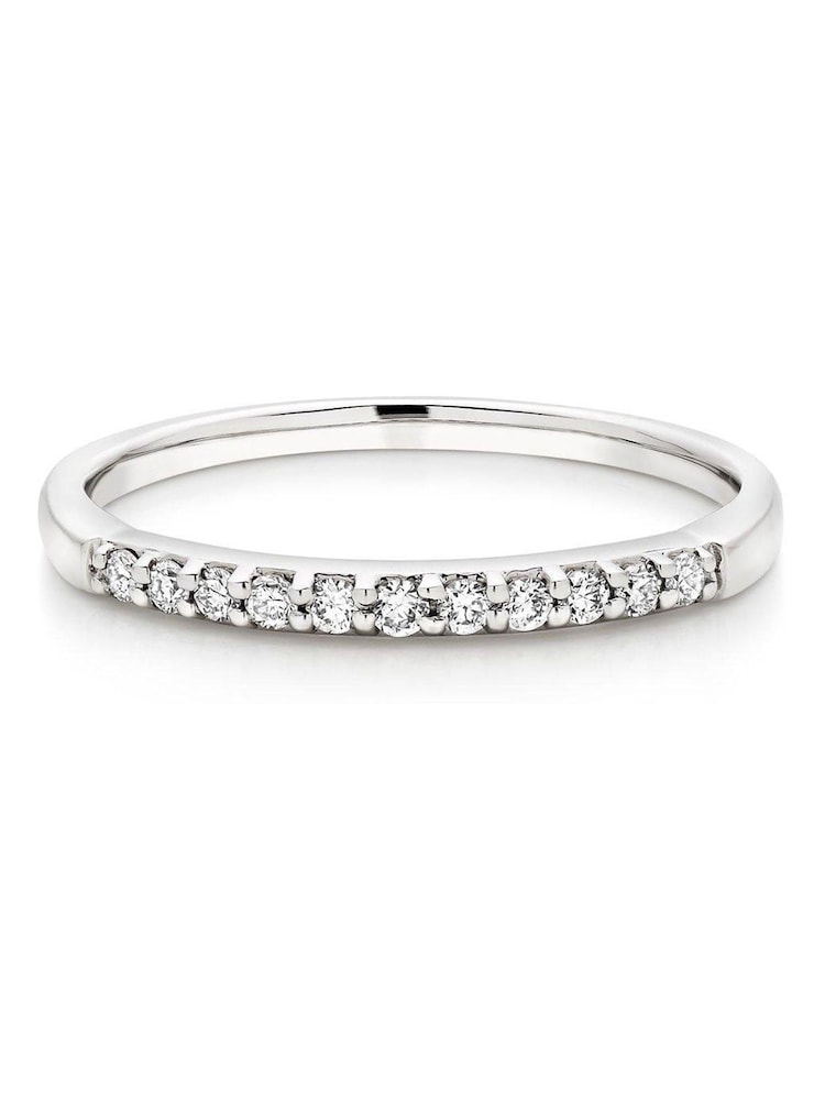 Beaverbrooks White Gold 18ct Diamond Wedding Ring - Image 2 of 4 Beaverbrooks White Gold 18ct Diamond Wedding Ring - Image 2 of 4