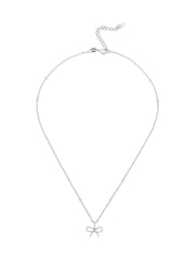 Beaverbrooks Sterling Silver Cubic Zirconia Bow Pendant - Image 1 of 3