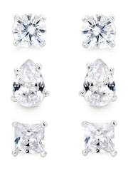 Beaverbrooks Sterling Silver Cubic Zirconia Earrings Set - Image 1 of 6