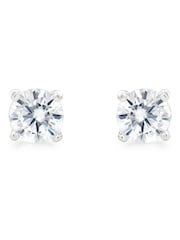 Beaverbrooks Sterling Silver Cubic Zirconia Earrings Set - Image 4 of 6