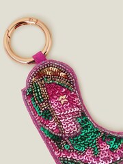 Accessorize Pink Sequin Cowboy Boot Charm Bag - Image 2 of 2
