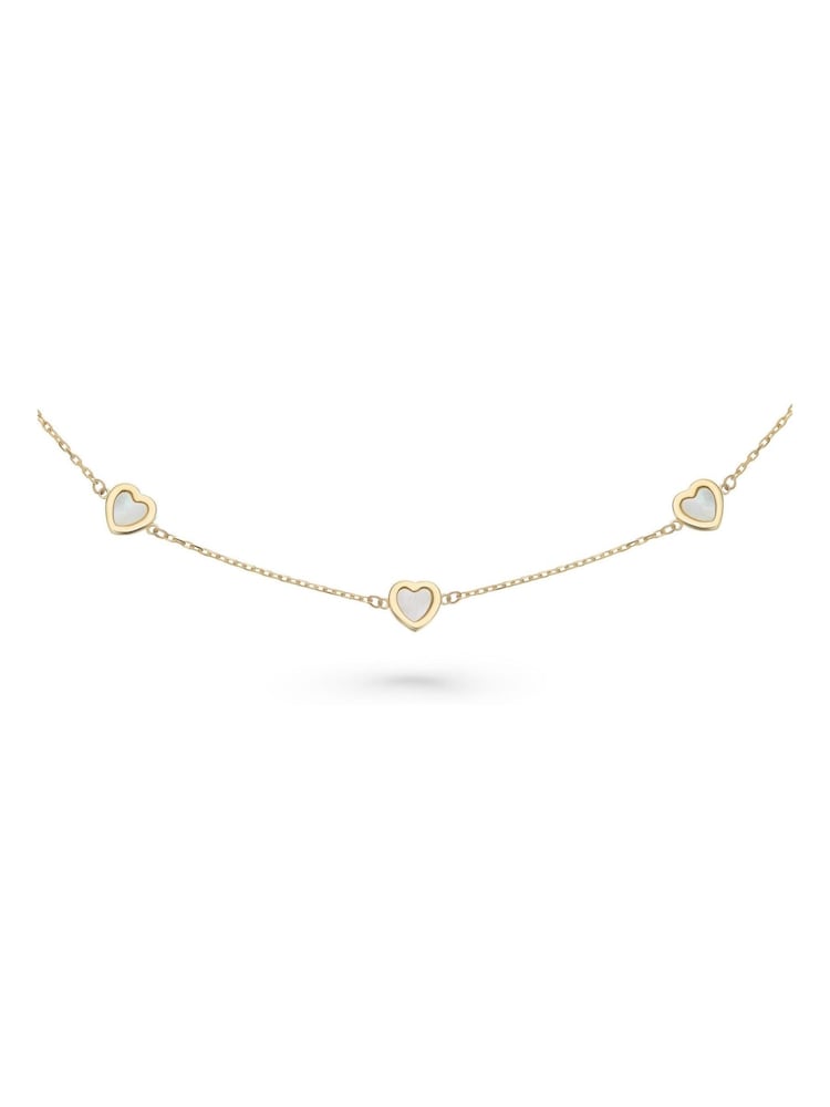 Beaverbrooks 9ct Yellow Gold Mother of Pearl Heart Bracelet - Image 2 of 5