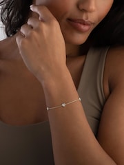 Beaverbrooks 9ct Yellow Gold Mother of Pearl Heart Bracelet - Image 5 of 5