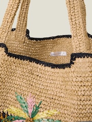 Accessorize Natural Palm Raffia Shopper Bag - Image 3 of 3