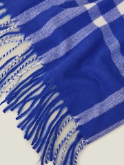 Accessorize Blue Check Blanket Scarf - Image 3 of 3