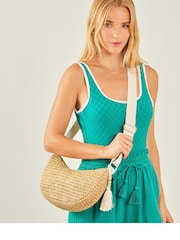 Accessorize Raffia Sling Bag - Slika 1 iz 3