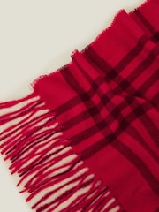 Accessorize Red Check Blanket Scarf - Image 3 of 3