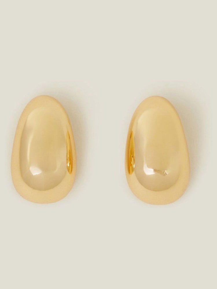 Accessorize Tone 14ct Srednje Teardrop Stud uhani - Slika 2 iz 3