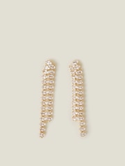 Accessorize Gold Tone 14ct Gem Drop Earrings - Image 1 of 4