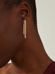 Accessorize Gold Tone 14ct Gem Drop Earrings - Image 4 of 4