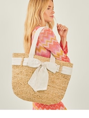 Accessorize Nakupovalna torba iz jute pentlja - Slika 1 iz 3