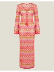 Accessorize Long Sleeve Crochet Maxi Dress Cover-Up - Bild 4 von 4