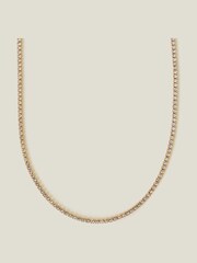 Accessorize Gold Tone 14ct Stainless Steel Tennis Necklace - Image 2 of 2