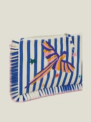 Accessorize Clutch mit gesticktem Papageienmotiv und Rüschen - Bild 2 von 2