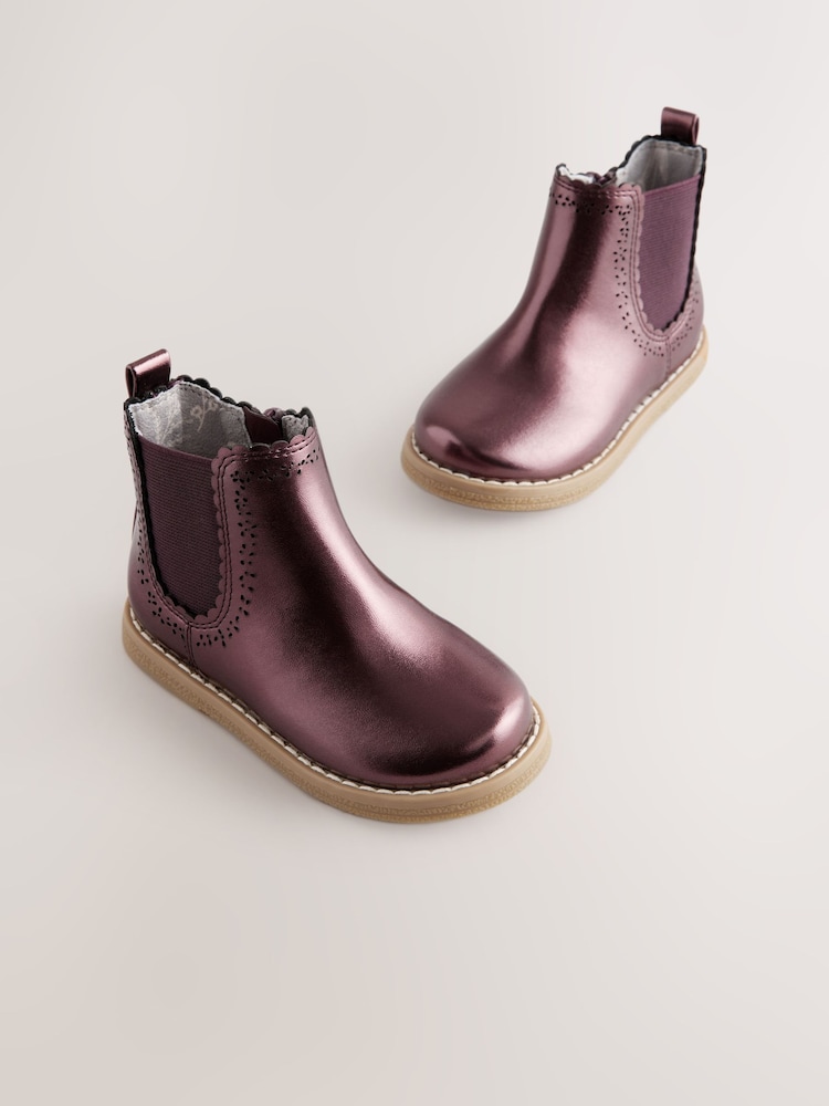 Red Standard Fit (F) Chelsea Ankle Boots - Image 1 of 5