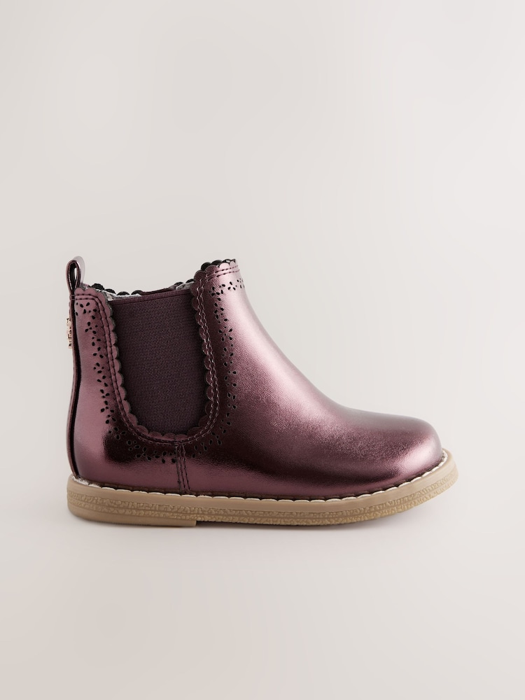 Red Standard Fit (F) Chelsea Ankle Boots - Image 2 of 5