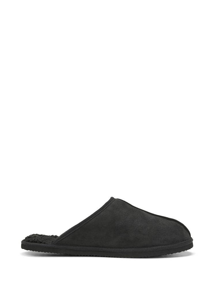 JACK & JONES Black White Black White Fleece Lined Slippers - Image 2 of 8