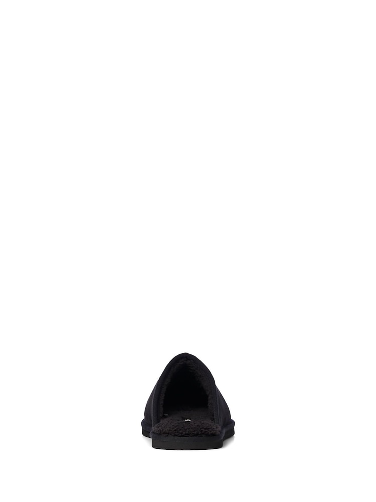 JACK & JONES Black White Black White Fleece Lined Slippers - Image 3 of 8