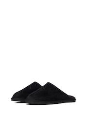 JACK & JONES Black White Black White Fleece Lined Slippers - Image 6 of 8