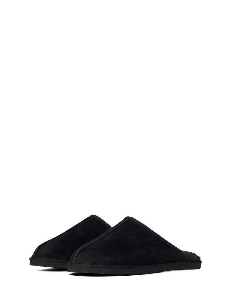 JACK & JONES Black White Black White Fleece Lined Slippers - Image 6 of 8