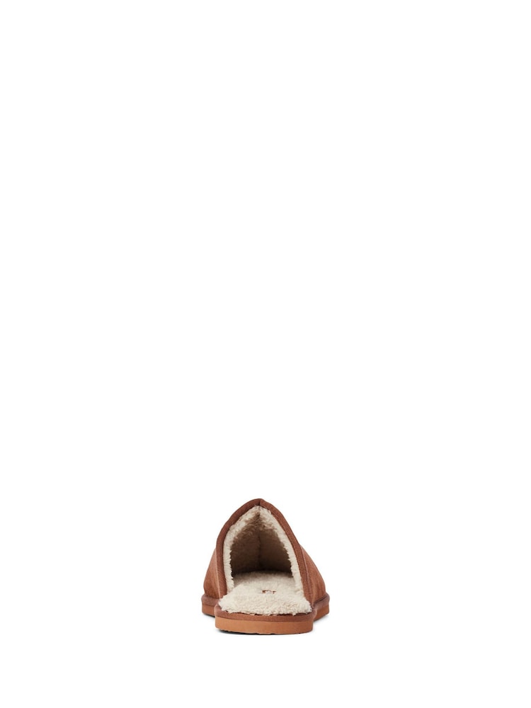 JACK & JONES Tan Brown Microfibre Slippers - Image 4 of 8