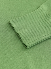 Green Bright Crew Neck Soft Knit Button Co-Ord Cardigan - Image 7 of 7