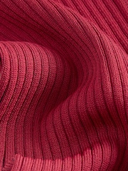 Red Ribbed Button Up Waistcoat Tank - Image 2 of 3