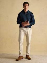 Joules Jenkins Navy Brushed Cotton Collar Sweatshirt - Image 3 of 8