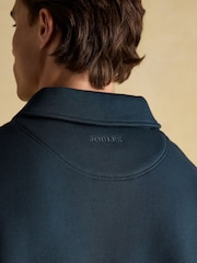 Joules Jenkins Navy Brushed Cotton Collar Sweatshirt - Image 6 of 8