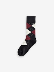 GANT Black Argyle Striped Socks 4 Pack - Image 3 of 7