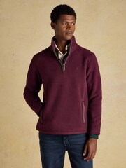 Heritage Fleece Burgundy Red Quarter Zip - Image 1 of 9