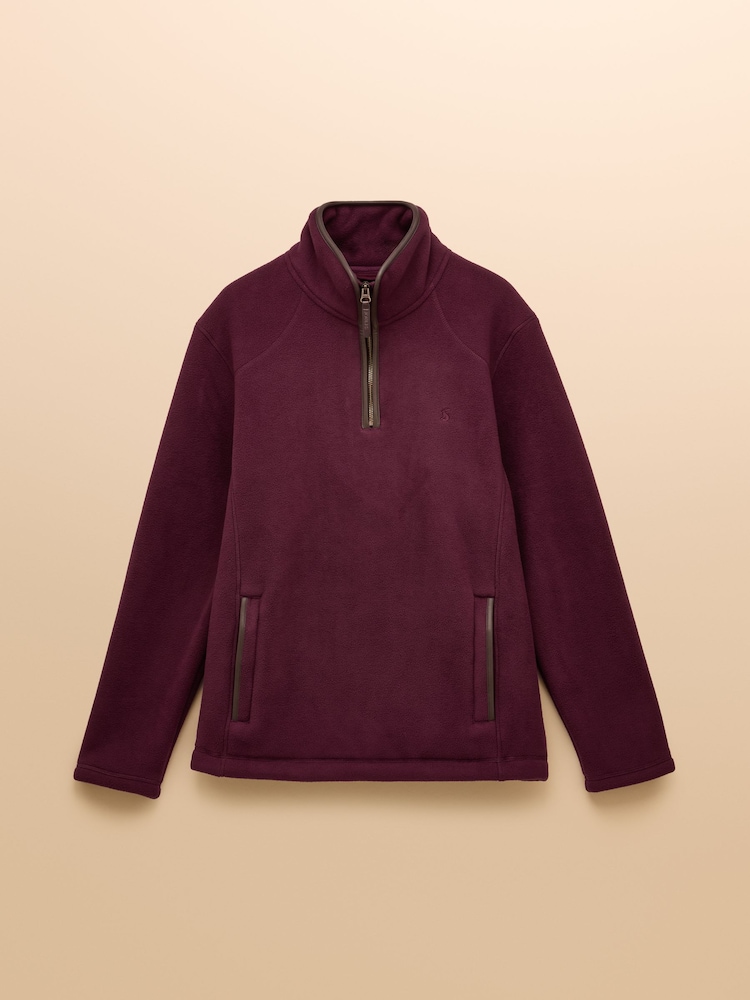 Heritage Fleece Burgundy Red Quarter Zip - Image 9 of 9 Heritage Fleece Burgundy Red Quarter Zip - Image 9 of 9