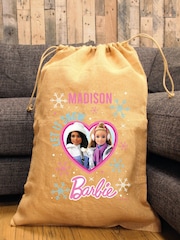 Personalised Barbie Christmas  Hessian Sack by Character World - Image 1 of 5