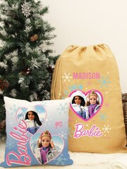 Personalised Barbie Christmas  Hessian Sack by Character World - Image 3 of 5