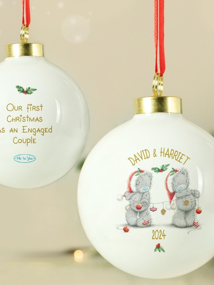 Personalised Me To You Couples Christmas Bauble by PMC by PMC - Image 1 of 3