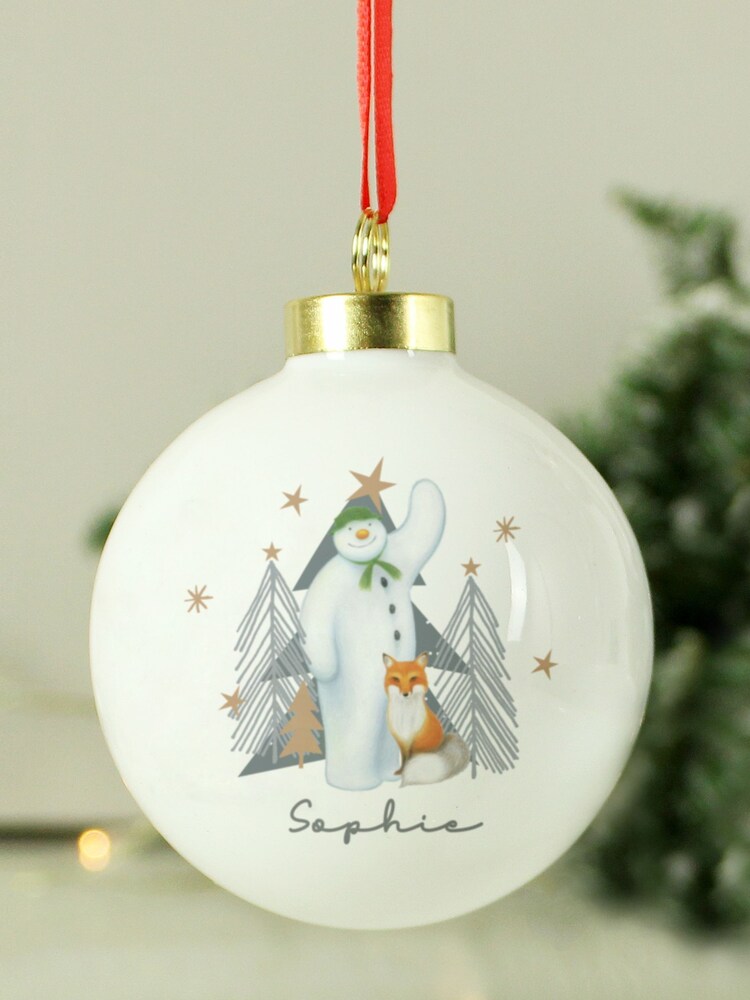 Personalised The Christmas Snowman Bauble Exclusive To Next by PMC - Image 2 of 3