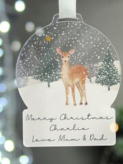 Personalised A Winter's Night Acrylic Snowglobe Christmas Decoration by PMC - Image 2 of 3
