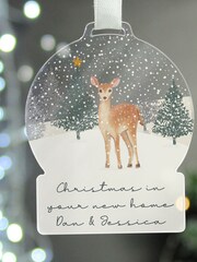 Personalised A Winter's Night Acrylic Snowglobe Christmas Decoration by PMC - Image 3 of 3