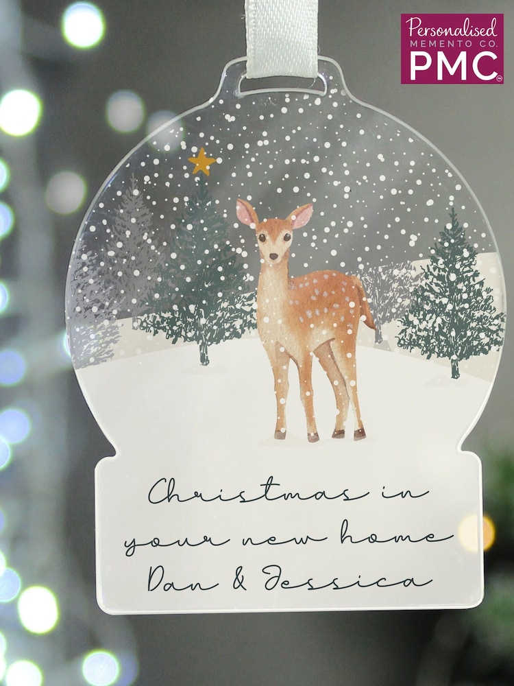 Personalised A Winter's Night Acrylic Snowglobe Christmas Decoration by PMC - Image 2 of 5 Personalised A Winter's Night Acrylic Snowglobe Christmas Decoration by PMC - Image 2 of 5