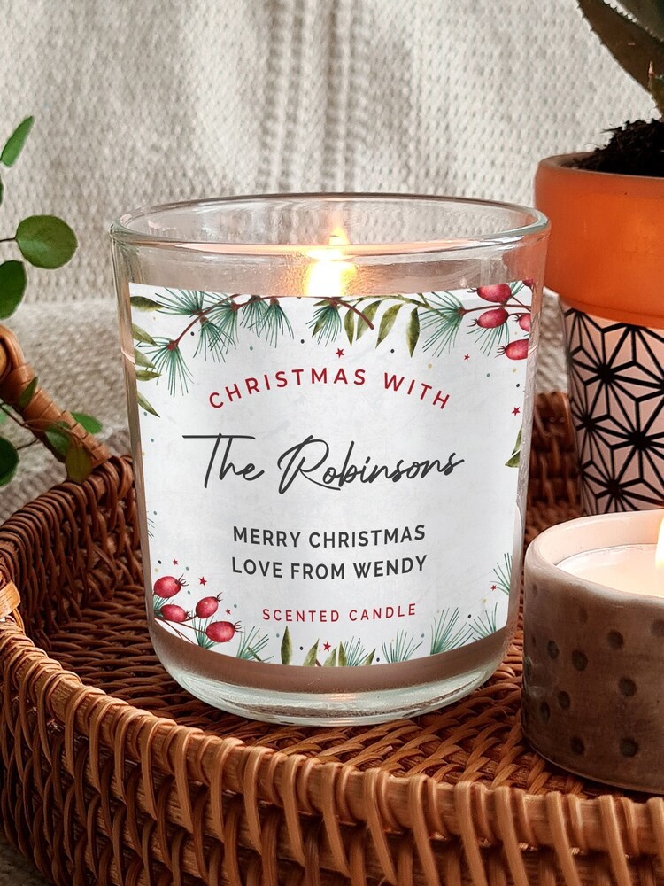 Personalised Christmas With... Scented Jar Candle by PMC - Image 1 of 3