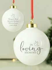 Personalised In Loving Memory Christmas Bauble by PMC - Image 1 of 3
