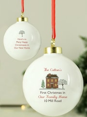 Personalised Cosy Christmas Bauble by PMC - Image 1 of 3
