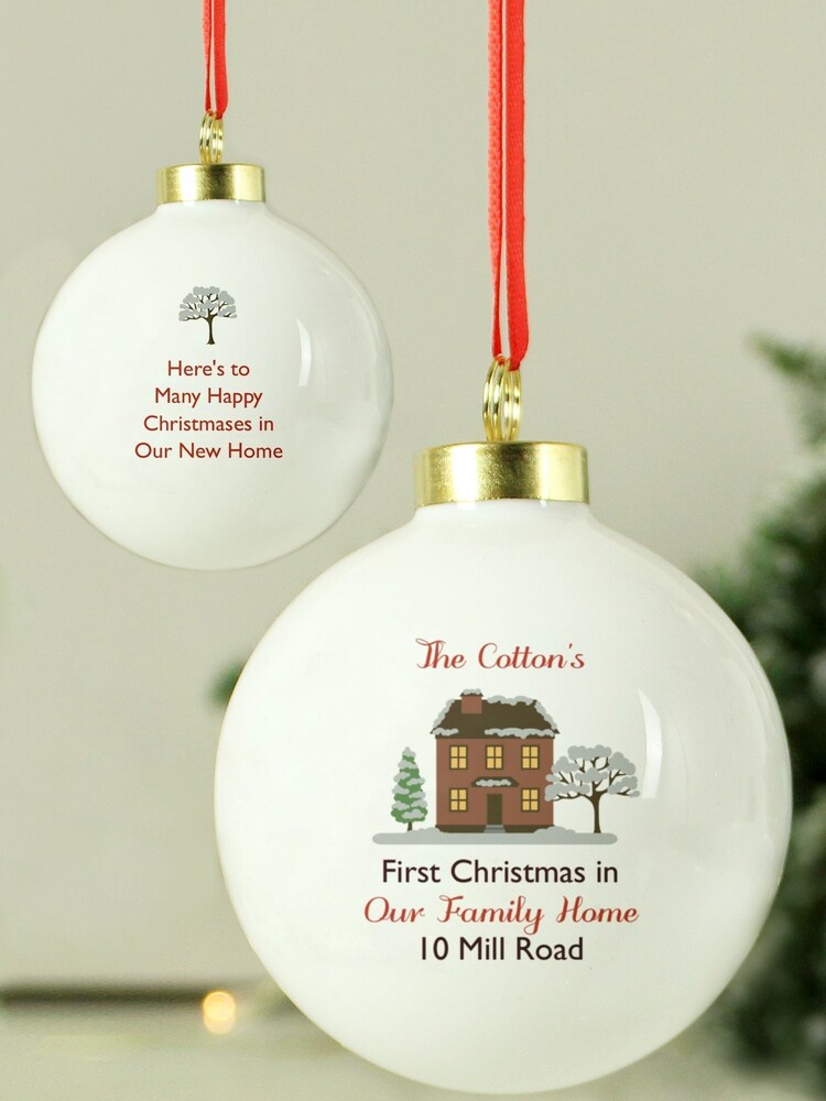 Personalised Cosy Christmas Bauble by PMC - Image 1 of 3