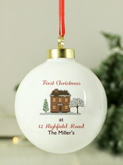 Personalised Cosy Christmas Bauble by PMC - Image 2 of 3
