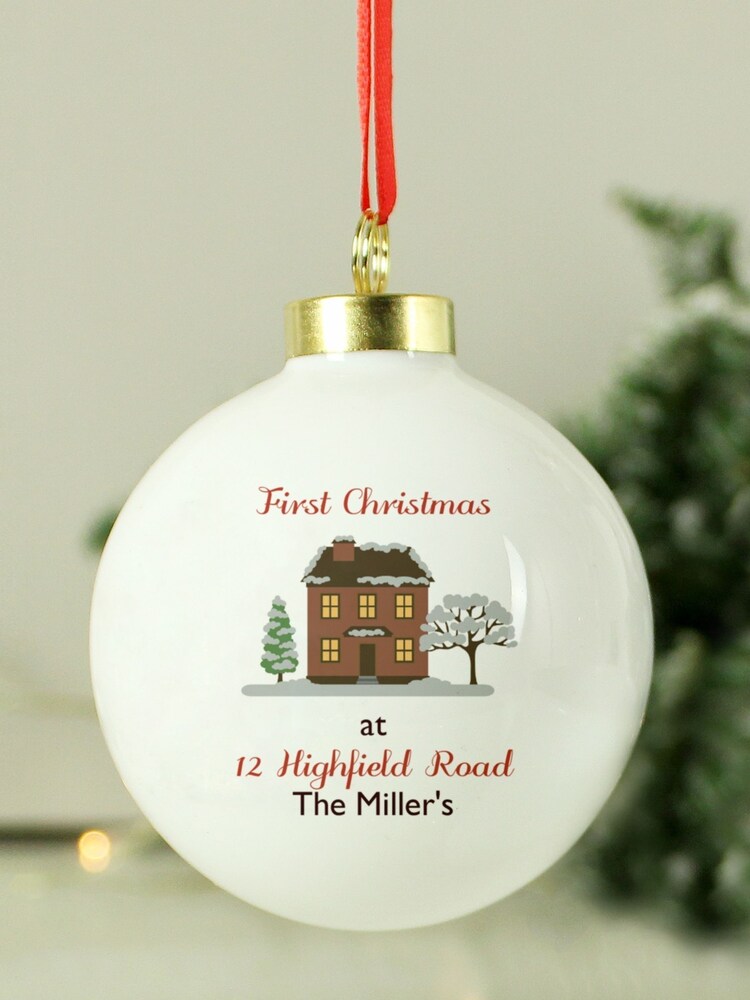 Personalised Cosy Christmas Bauble by PMC - Image 2 of 3