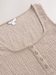 Neutral Textured Henley Detail Tank - Image 8 of 8