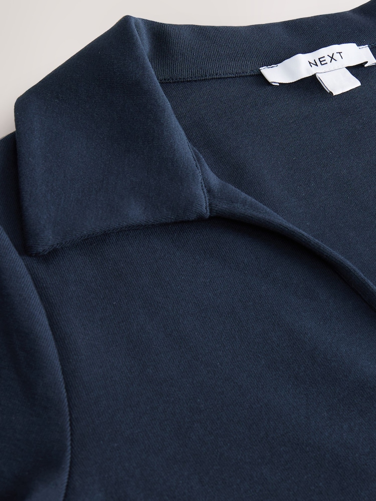 Navy Short Sleeve Polo Top - Image 6 of 7
