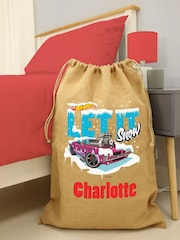 Personalised Hot Wheels Hessian Christmas Sack by Character World - Image 1 of 5