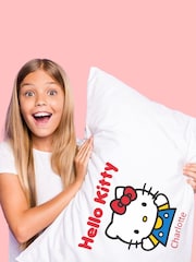 100% Egyptian Cotton Personalised Hello Kitty Pillowcase by Character World - Image 1 of 3