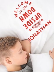 100% Egyptian Cotton Personalised Stranger Things Pillowcase by Character World - Image 1 of 4